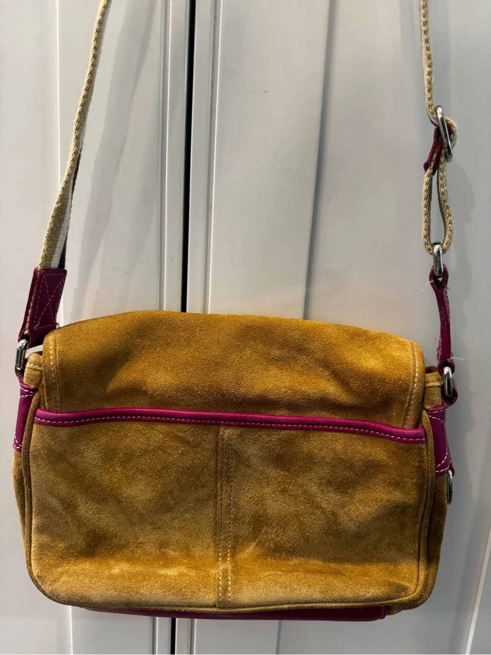 Vintage Coach Archive Crossbody Messenger Shoulder Bag Suede 9274